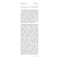 Intimacy in Emptiness: An Evolution of Embodied Consciousness