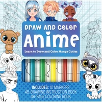 Draw & Color Anime Kit: Learn to Draw and Color Manga Cuties