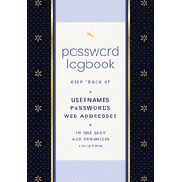 Password Logbook (Black & Gold)