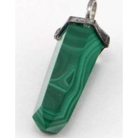 Malachite Pendant (Large) with Silverball (No Cord)